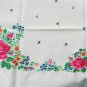 Russian Floral Scarf , White wool head scarf, Wool russian floral scarf, Vintage Wool White Shawl,