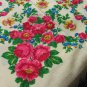 Pure Wool Rich Floral Vintage Scarf White Ukrainian, Russian Floral Scarf, white shawl, white USSR S