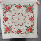 Vintage Wool White Shawl, Russian Floral Scarf, White head scarf, Vintage Ukrainian Shawl, USSR flor