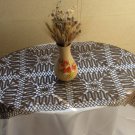 Brown Tablecloth Lace, Doilies Vintage Doily Runner Crocheted Lace, Rare Tablecloth Brown, brown tab
