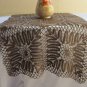Brown Tablecloth Lace, Doilies Vintage Doily Runner Crocheted Lace, Rare Tablecloth Brown, brown tab