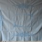 Blue Vintage 100% Cotton table cloth from USSR with linen threads, Wedding party vintage cotton blue