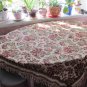 Vintage Germany Square Tablecloth, fringe edges, Wall Decor Carpet, German Decor for kithcen, Kitche