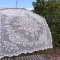 White Wedding Vintage Cotton Tablecloth, Cotton Tablecloth, White wedding Tablecloth for Small Table