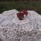 White Wedding Vintage Acrilic Tablecloth, Acrilyc Tablecloth, White wedding Tablecloth for Small Tab