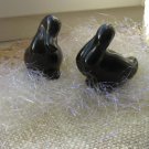 Set of 2 Ceramic Black Duck Figurines, Ceramic Ducks, Bird Figurines Decor, Bird Statue Solid Cerami