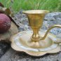 Vintage Brass Candlestick Holders With Pearl Inlay, Rustic candle holder with pearls, Brass candlest