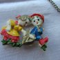 Lot of 2 Assorted Vintage Pins from the 50s, 80s and Neklace from 90s