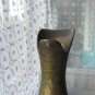 Indian Small Brass Vase with Enamel Design, Vintage Brass Small Floral Vase, Etched Brass Indian Vas
