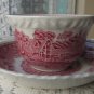Ceramic England Teacup & Saucer White and Red Ornaments, Calssic England Tea Ceremony, Tea Cup Gift,