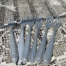 Vintage Soviet Aluminum 6 Forks Set, Six Aluminum Forks, Metal Fork Set, Tableforks Flatware, Home D