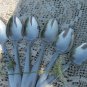 Vintage Soviet Aluminum 6 Spoons Set, Six Aluminum Spoons, Metal Spoon Set, Tablespoon Flatware, Hom
