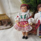 Vintage set of 2 Russian Soviet Rubber Toys, 2 USSR vintage Dolls, Ethnic USSR Dolls set with cotton