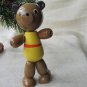 Wooden Russian Bear doll, USSR home decor, Vintage Wooden Russian bear figurine, Russian wooden doll