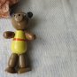 Wooden Russian Bear doll, USSR home decor, Vintage Wooden Russian bear figurine, Russian wooden doll