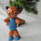 Cat Wooden Russian doll, USSR home decor doll, Wooden Russian Cat figurine, Russian doll decoration,
