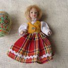 Vintage Ceramic Doll, Home decor from USSR, Vintage Ceramic Decor Doll in dres, Blonde doll from USS