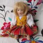 Vintage Ceramic Doll, Home decor from USSR, Vintage Ceramic Decor Doll in dres, Blonde doll from USS