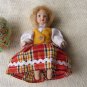 Vintage Ceramic Doll, Home decor from USSR, Vintage Ceramic Decor Doll in dres, Blonde doll from USS