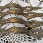 Vintage Deco Style One Tone Brass Metal Handles, Vintage Hardware Metal Pulls, Furniture Drawer Hand