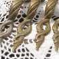 Vintage Deco Style One Tone Brass Metal Handles, Vintage Hardware Metal Pulls, Furniture Drawer Hand