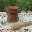 Wood Ukrainian mortar and pestle, Revamped wood mortar and pestle, rustic home decor, vintage mortar