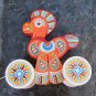 Vintage Great wooden horse pull toy, Wooden/Plastic horse toy, Stickers ornament woden toy, Pull hor