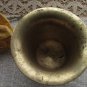 Brass Golden Mortar Antique, Heavy brass pot, Brass flower pot vase, Round brass pot golden color, M