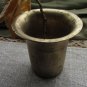 Brass Golden Mortar Antique, Heavy brass pot, Brass flower pot vase, Round brass pot golden color, M