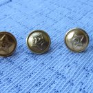 Vintage 21 Buttons Golden Color Metal Anchor Buttons, Vintage Anchor Button Set, Metal 21 military b