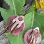 Red Jasper Earrings, Jasper Earrings, Rustic Autumn Gemstone Earrings, clips from USSR