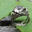 Modern style adjustable vintage ring, jewel ring, silver ring, Cocktail jewelry, Romantic style, fas