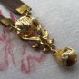 Valentines gft Lowely pendant on velvet brown ribbon with 2 big rhinestone and 8 small, pendant with