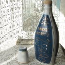 Blue Ceramic Bottle/ Vase with Golden Ornament, Bottle Made in USSR, Russian Design Vase, Home decor