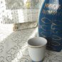 Blue Ceramic Bottle/ Vase with Golden Ornament, Bottle Made in USSR, Russian Design Vase, Home decor