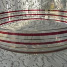 Vintage Salad Bowl on Stand, Glass cookie jar, ornamented punch plate on stand, Salad plate on stand