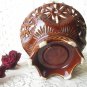 Brown Ceramic Vintage Cookie jar, Serving patterned bowl decor, Decor bowl for candy, Candy jar gift