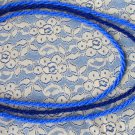 Necklace of a mass of pale blue colored small beads, Triple stand necklace, cheap, silver colored fi
