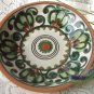 Majorka Ceramic painting plate, Ukrainian wide deep plate, Small Vintage ceramic plate, floral plate