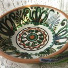 Ceramic majorka painting plate, Ukrainian wide deep plate, Big Vintage ceramic plate, floral plate f
