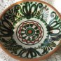 Ceramic majorka painting plate, Ukrainian wide deep plate, Big Vintage ceramic plate, floral plate f