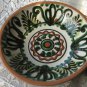 Ceramic majorka painting plate, Ukrainian wide deep plate, Big Vintage ceramic plate, floral plate f