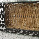 Mid Century Rattan Metal Jar Key Holder, Metal Tone Floral Modern Decor metal storrage, Retro candy 
