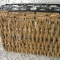 Mid Century Rattan Metal Jar Key Holder, Metal Tone Floral Modern Decor metal storrage, Retro candy