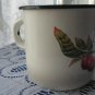 Vintage small milk enamel mug, White small enamelware, Enamel metal camping cup, Rustic milk mug, Me