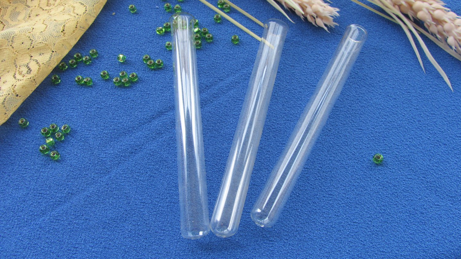 NEVER BEEN USED!!! 5 Soviet narrow test-tube, Glass Medical Bottle, 1970's ussr Drug Store 5 Collect