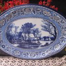 Winter Scenery Metal Tray, Old Metal Tray, Picture Tray, Serving Tray with Winter Scenery, Wall Hang