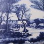 Winter Scenery Metal Tray, Old Metal Tray, Picture Tray, Serving Tray with Winter Scenery, Wall Hang