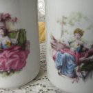 Set of two vintage cups, Ceramic coffey mugs set, poetic design, poetic style tea cup, kitchen decor