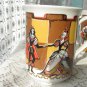 Ceramic mugs set, set of two vintage coffee cups, checkers design, checkers style tea cup, kitchen d